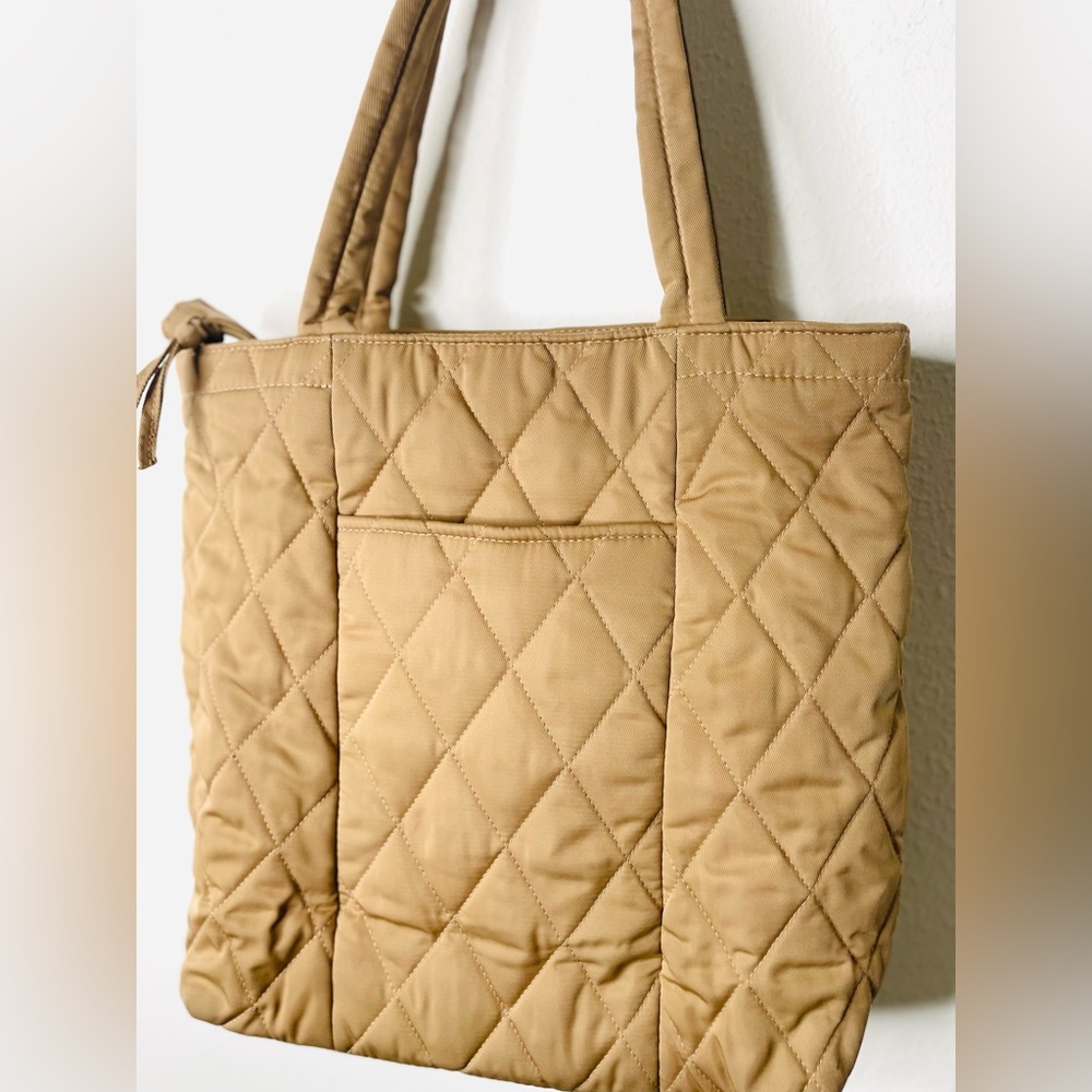 Large Vera Bradley Tote Bag - Ultra North South Tote Tiger’s Eye - Picture 5 of 8